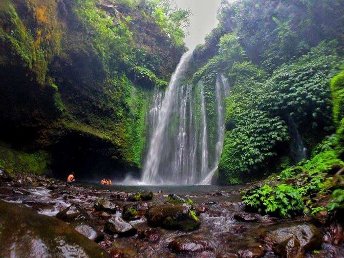 Teo Kulip Waterfall in Indonesia, Lombok