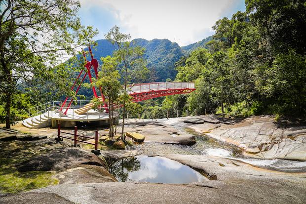 The waterfalls of the seven wells are among the most beautiful tourist places in Langkawi