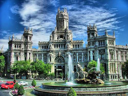 Plaza de Cibeles is a tourist attraction in Madrid, Spain