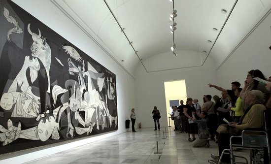 Reina Sofia Museum is one of the most beautiful tourist attractions in Madrid, Spain