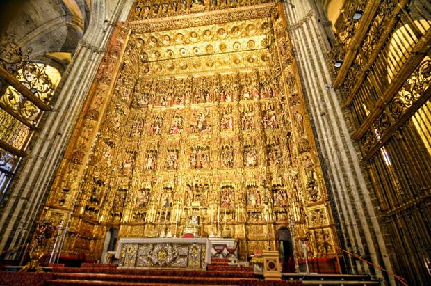 Seville Cathedral is one of the most beautiful tourist attractions in Spain