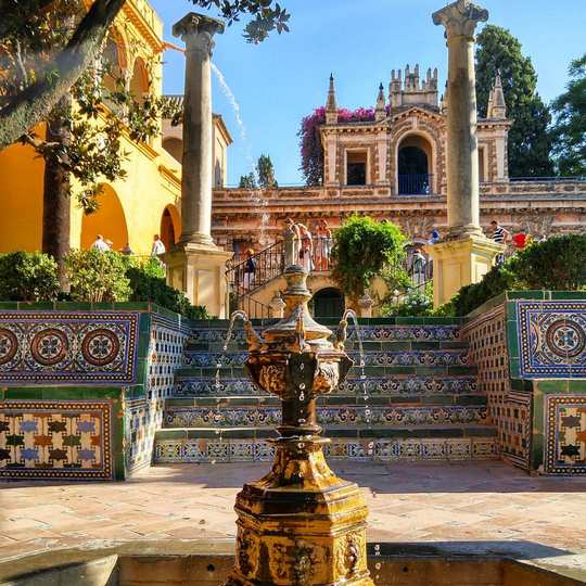 Alcazar Palace or Al-Mawraq Palace is one of the most beautiful tourist attractions of Seville