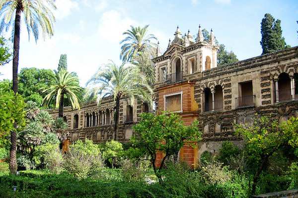 The leafy palace or the Alcázar Palace is one of the most beautiful tourist places in Seville, Spain