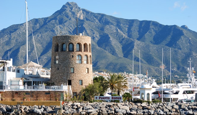 Puerto Banus port is one of the most beautiful tourist destinations in Marbella, Spain