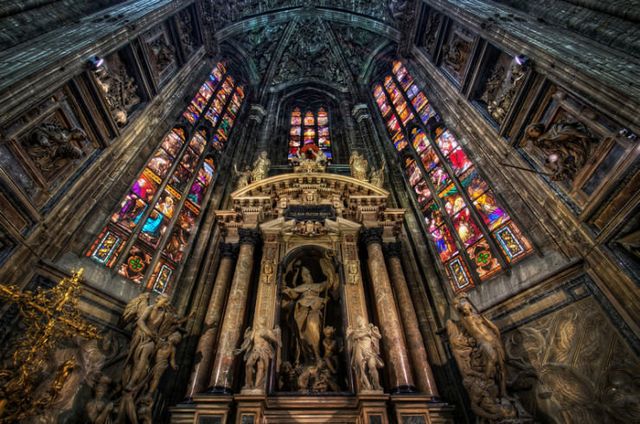 Milan Cathedral is one of the most beautiful places of tourism in Milan, Italy