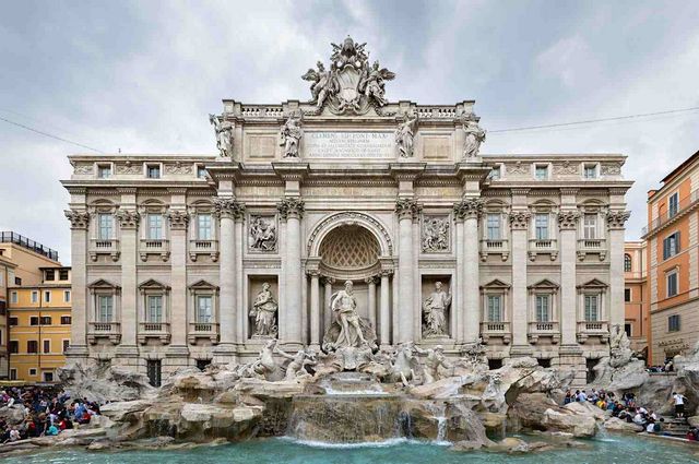 Trevi Fountain near the Spanish stairs in Rome, is considered one of the best tourist places in Rome