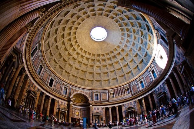 The Pantheon in Rome is one of the most famous tourist places in Rome, Italy