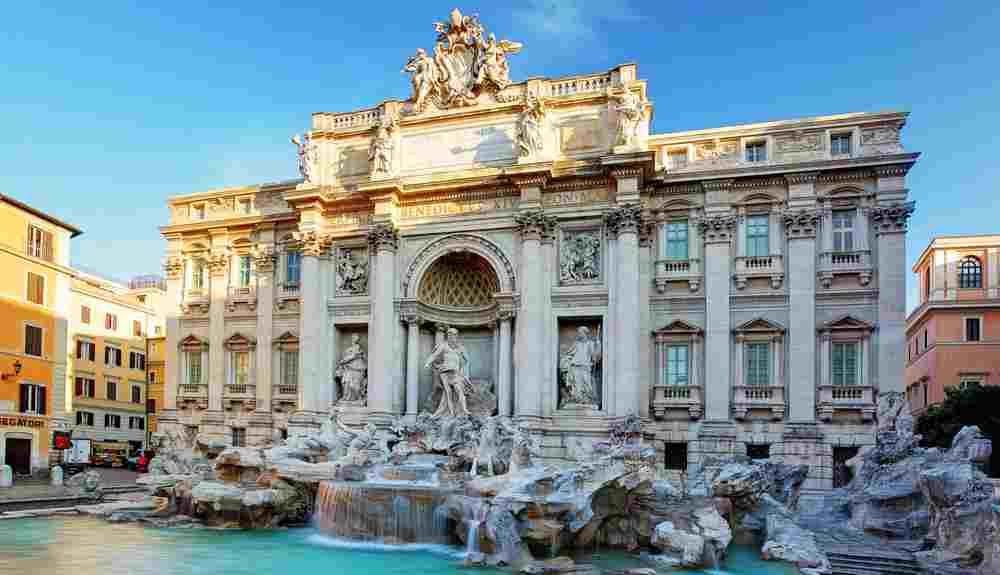 Trevi Fountain is one of the most famous tourist places in Rome, Italy