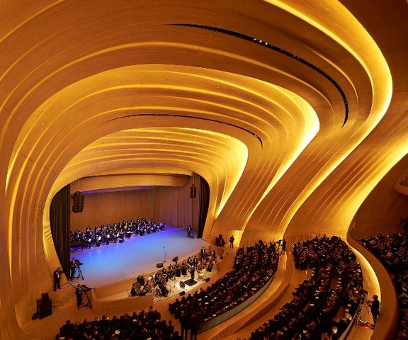 Heydar Aliyev Center is one of the most important tourist places in Baku Azerbaijan