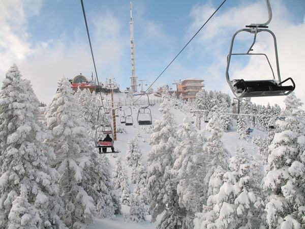 Bursa cable car one of the best places for tourism in Bursa in winter
