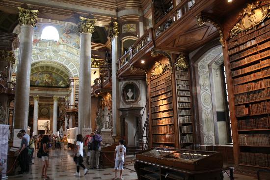 Austrian National Library with Vienna Tourist Attractions