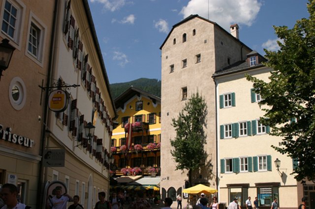 The old quarter in Zell am See, Austria