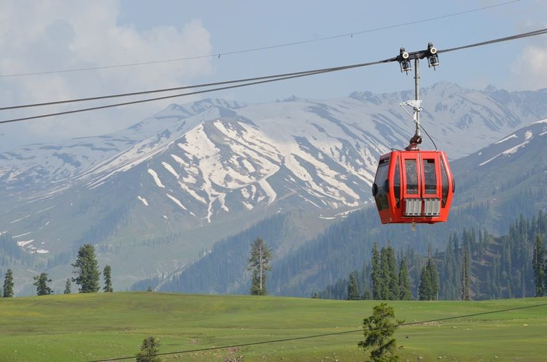 India cable car in Kashmir