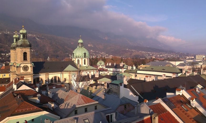 The golden roof is one of the most beautiful tourist sites in Innsbruck, Austria