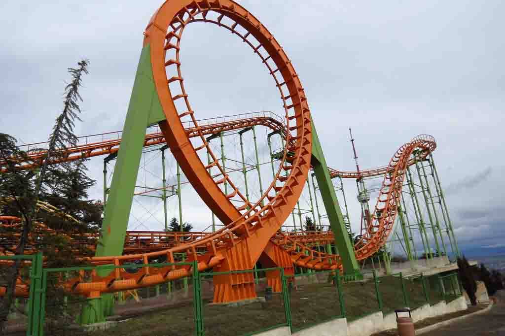 Mtatsminda Park is one of the most important entertainment venues in Tbilisi, Georgia