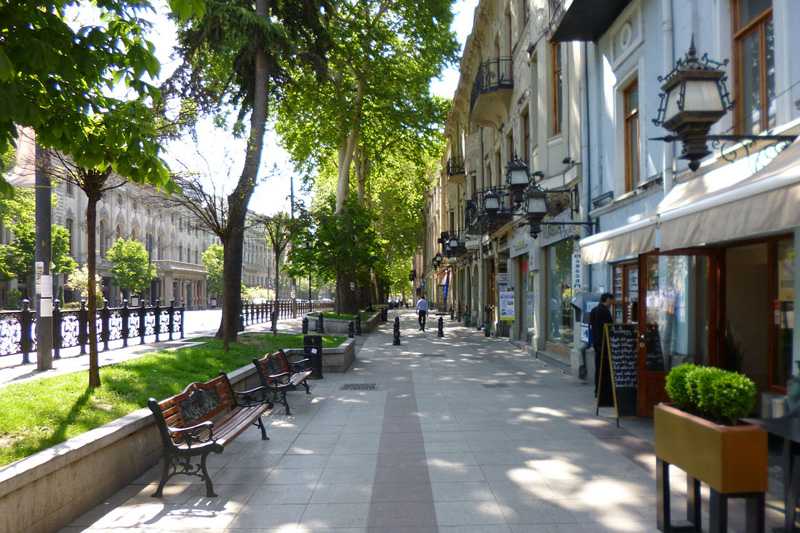 Rustaveli Street in Tbilisi Georgia