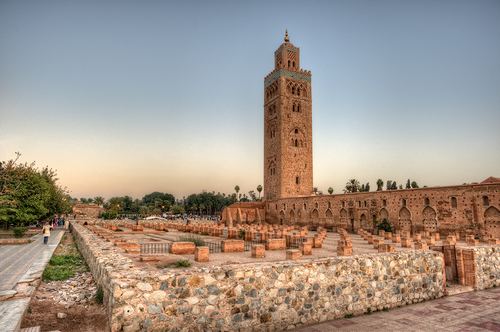 The Koutoubia Mosque in Marrakech - It is considered one of the most important landmarks of the Moroccan city of Marrakech