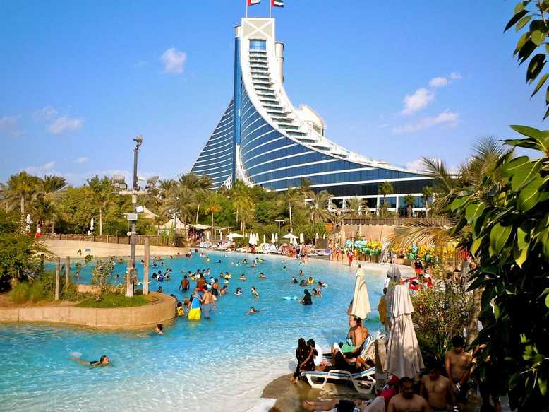 The Wild Wadi Water Park is one of the largest theme parks in Dubai 