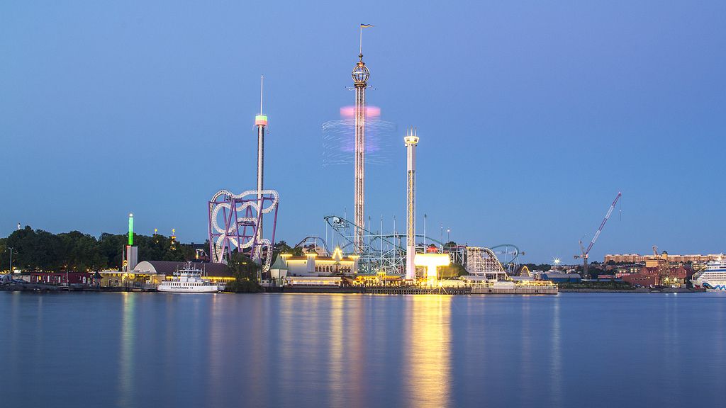Grona Lund theme park in Stockholm, Sweden