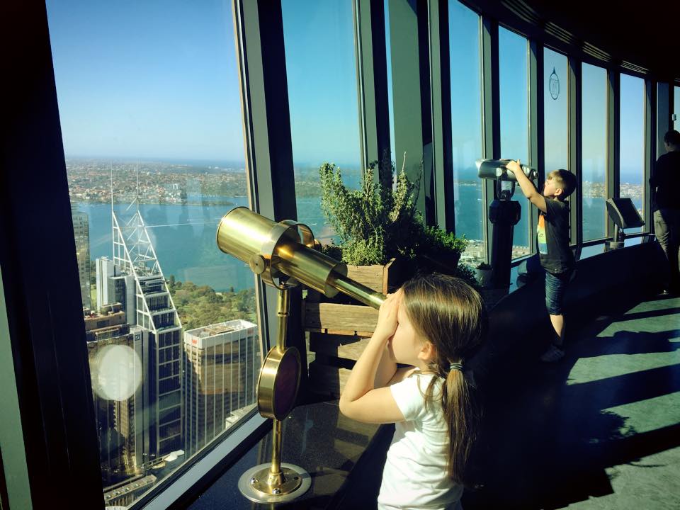 The observation deck in the Sydney Tower