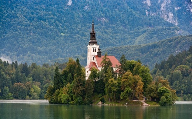 Bled Island in Slovenia