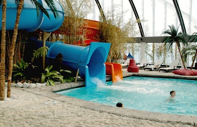 Water slides at the Khan Shater entertainment center in Astana