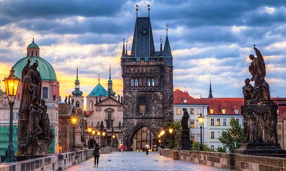 Old Town Tower on the Charles Bridge in Prague