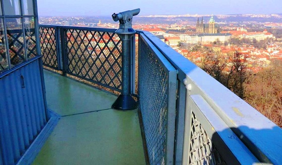 Petrin hill tower platform in Prague