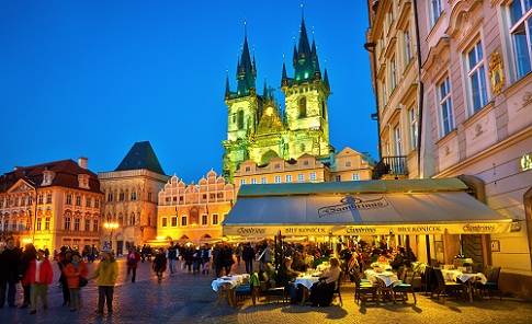 Cafés of the Old Town Square in Prague