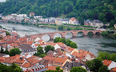City scenery from Heidelberg Castle