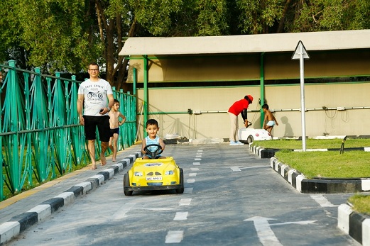 Driving school for children at the Qatar Water Park in Doha