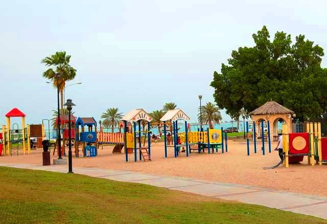 Children's playground in Doha Corniche