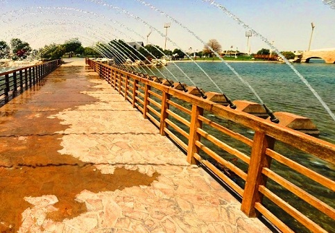 The Fountain Bridge at the Aspire Park in Doha