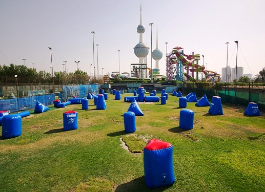The color war field in Aqua Park in the Kuwaiti capital