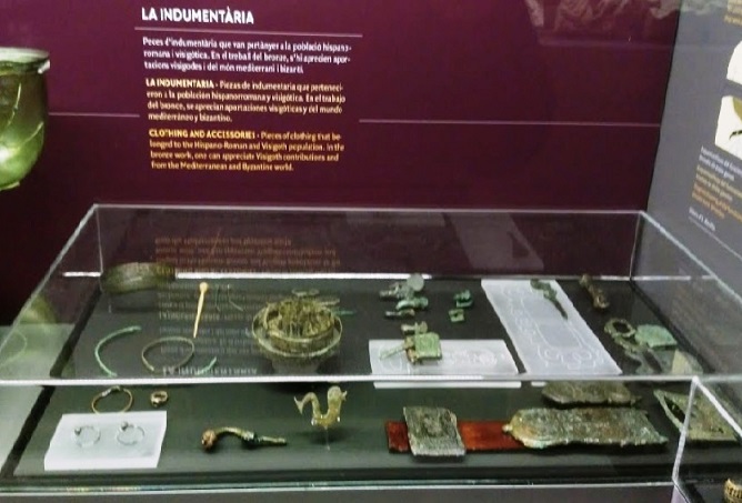 Artifacts in the Barcelona History Museum in Barcelona, ​​Spain