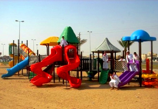 Children's playgrounds at King Faisal Park in Taif