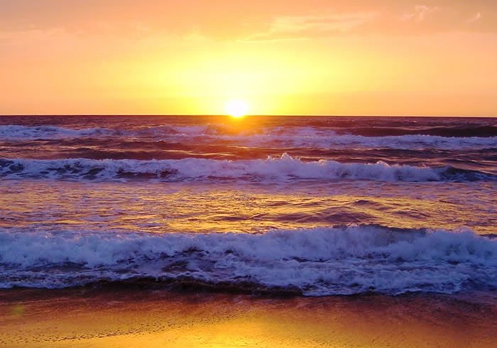 Sunset in Agadir Beach
