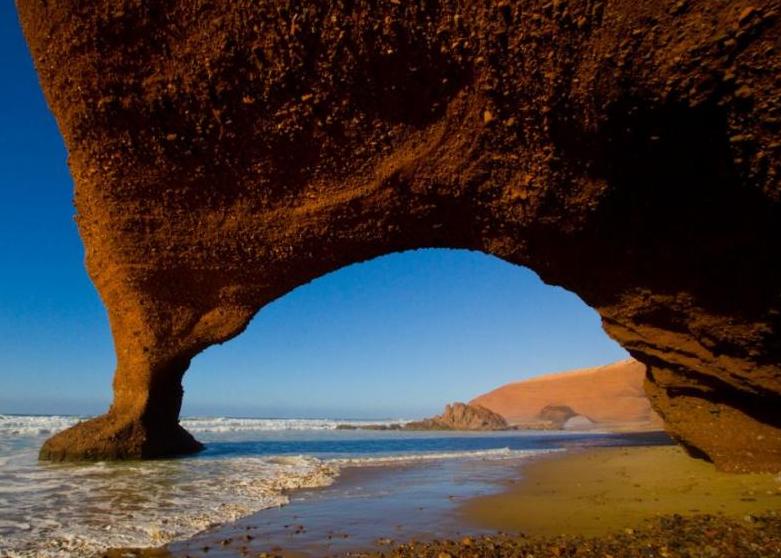Stone arches in Souss-Massa National Park, Agadir