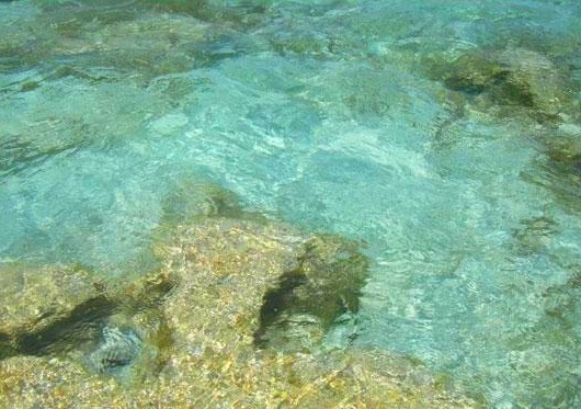 The clear waters of Cleopatra Beach in Marsa Matruh