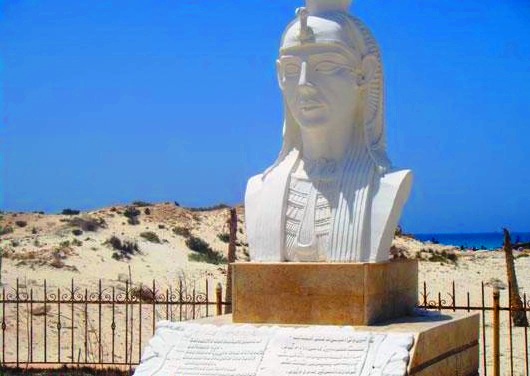 Cleopatra statue at Cleopatra Beach in Marsa Matruh