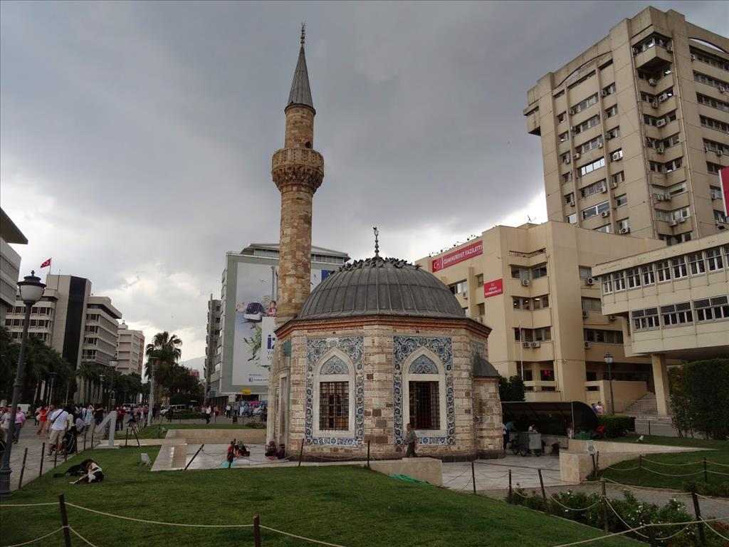 Konak Mosque is one of the best landmarks of Izmir near the clock tower in Izmir, Turkey