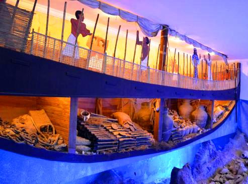 Egyptian Olopuron ship in Bodrum Museum of Marine Archeology