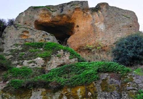 An external scene of a Tikkoy caves in Samsun