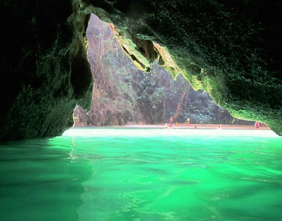 Emerald Cave on Kollanta Yai Island in Krabi