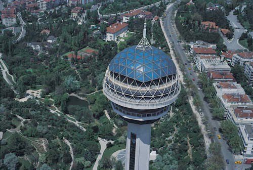 Ankara Atakule Tower is one of the most important tourist places in Ankara Turkey