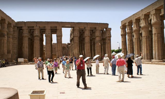 Luxor temple courtyard