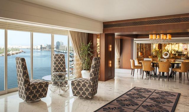 The location of the Sheraton Dubai Creek Hotel Emirates