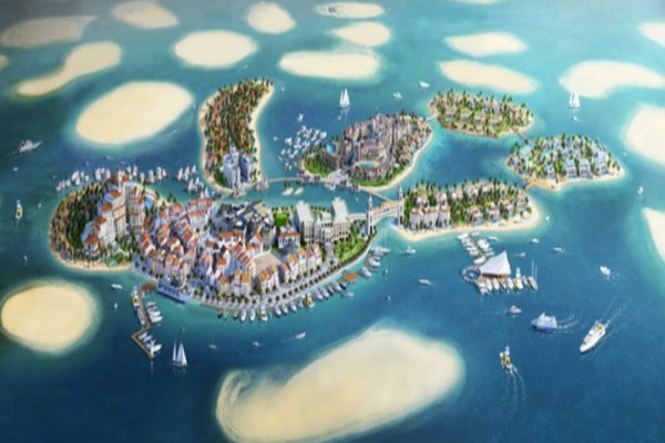 Islands in the Emirates tourist country 
