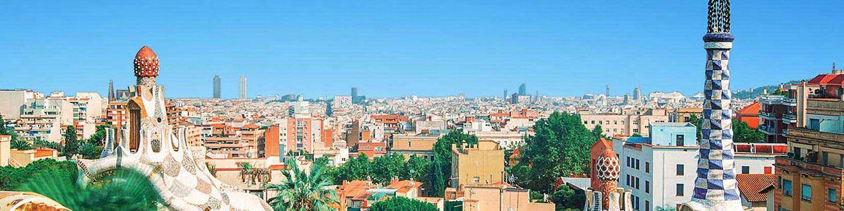 Where is Barcelona and the distance between it and the most important cities of Spain?