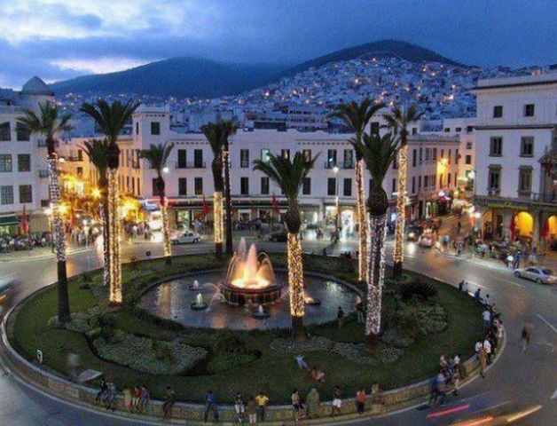 Where is Tetouan and the distance between it and the most important cities of Morocco?